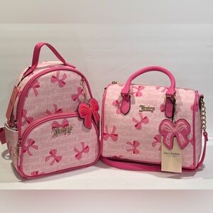 Juicy Couture Pink Bow Accent Bag Set